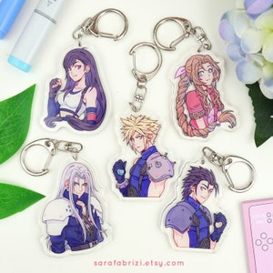 Final Fantasy VII Remake // Acrylic Keycharms - Cloud, Tifa, Aerith, Zack, Sephiroth