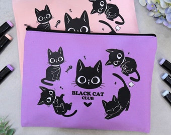 BLACK CAT Club // Canvas Pouch