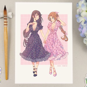 Tifa & Aerith - High Quality PRINT
