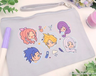 Final Fantasy VII // LARGE POUCH - Cloud, Aerith, Tifa, Zack, Sephiroth