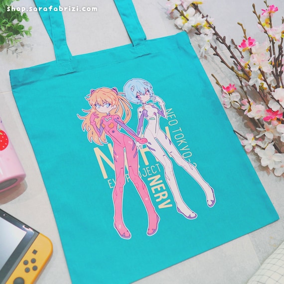 Asuka Rei TOTE BAG Evangelion Etsy