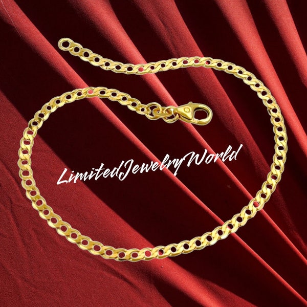 Luftiges, flaches Armband, 585er Gold, 14 Karat, im Weitpanzer Kettenmuster, ca. 2,6mm breit, diamantiert, Geburtstag, Valentinstag