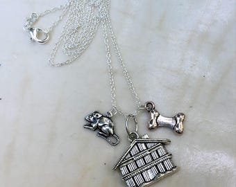 Barn Hunt Necklace, Rat Necklace, Barn Hunt for Dog Necklace, Layering Necklace, Simple Necklace, Everyday Necklace, Barn Charm, Bone Charm