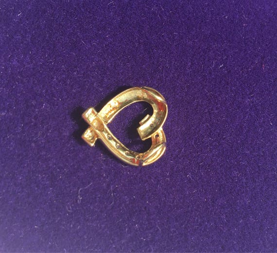 Vintage 10K Genuine Diamond Heart Pendant, Vintag… - image 4