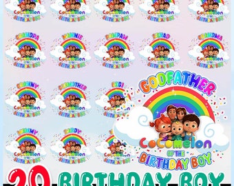 Rainbow Birthday Boy Png, Rainbow Birthday Png, family matching, rainbow numbers, rainbow and butterfly Png