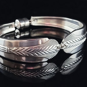 Medium Flatware bracelet -Silver plated -Silverware Jewelry -Vintage Silverware -Jewelry By A.H.