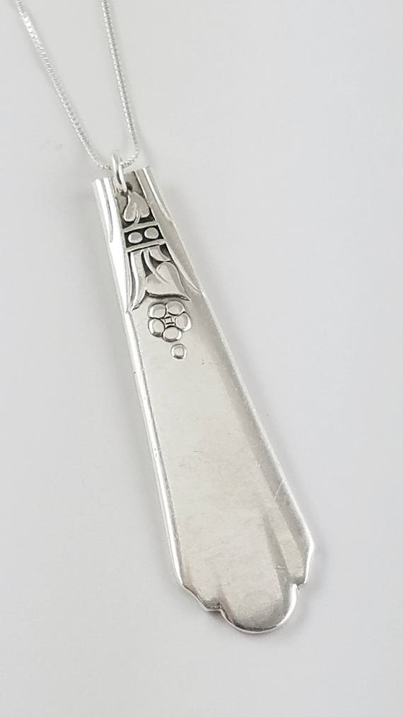 Vintage Flatware Necklace Sterling Silver Flatware Jewelry Etsy