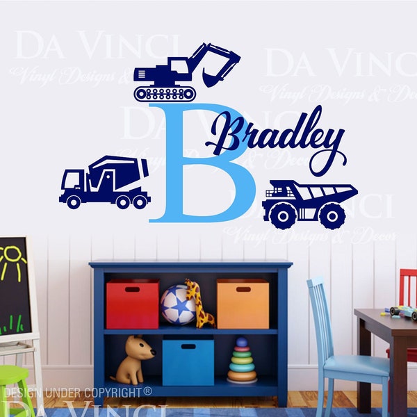 Boys Monogram Decal - Etsy