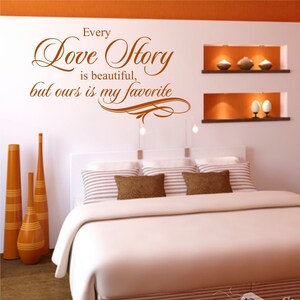 Love Story Vinyl Art Lettering Home Wall Bedroom Room Quote Decal Sticker Decor