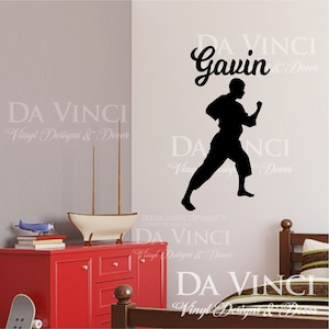 Karate Martial Arts Wall Room Personalized Custom Name Vinyl Sticker G