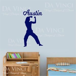 Karate Martial Arts Wall Room Personalized Custom Name Vinyl Sticker E