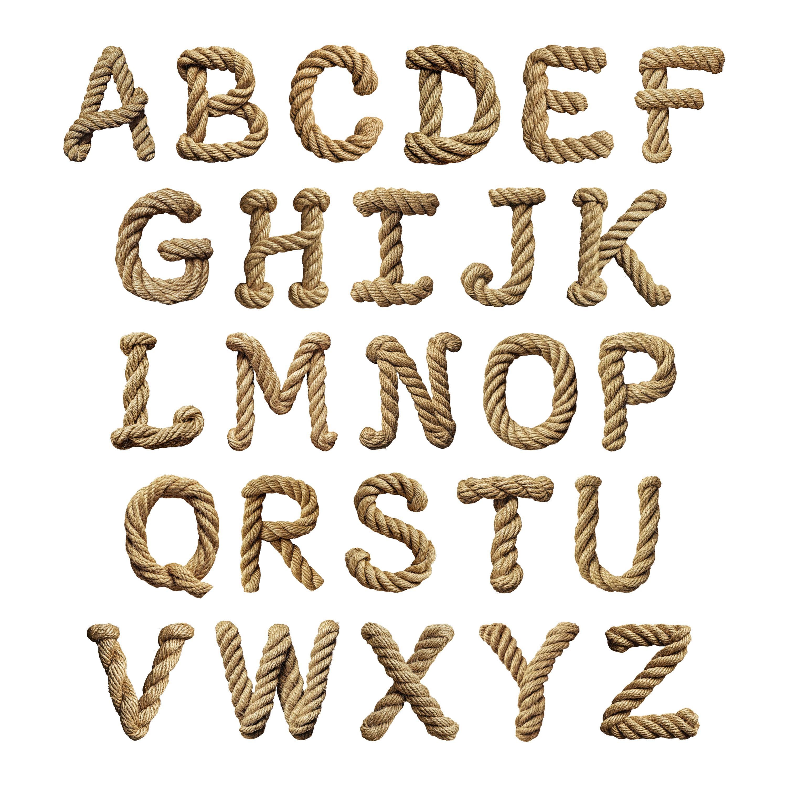 Rope Letters PNG, Western Rope Letters, Cowboy Theme Letters, Rodeo ...