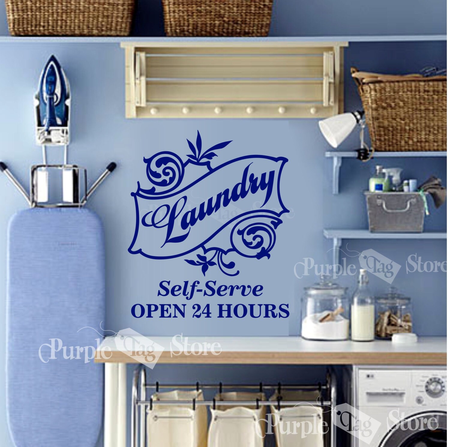 Laundry Room Self Serve Vinyl Wall Art Home Decoration Quote | Etsy