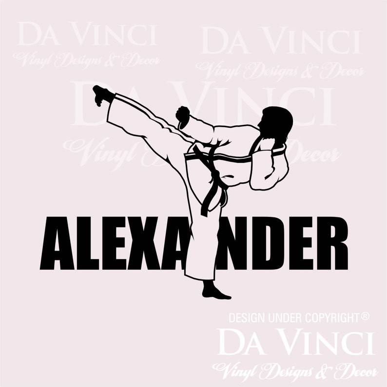 Karate Martial Arts Wall Room Personalized Custom Name Vinyl Etsy Canada