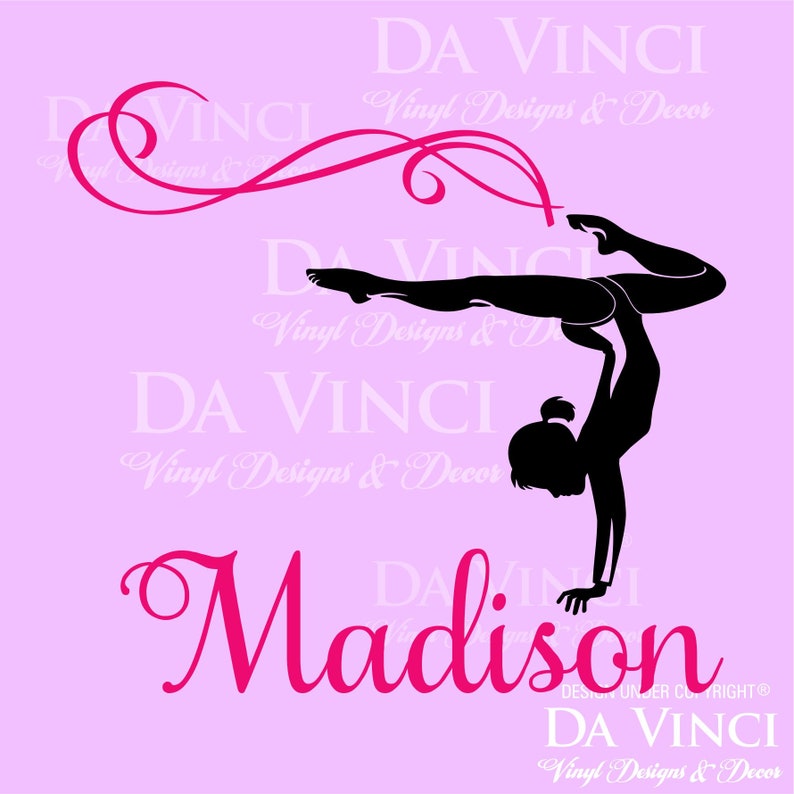 Gymnast Gymnastics Personalized Custom Name Dancing Dance Etsy