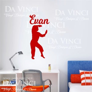 Karate Martial Arts Wall Room Personalized Custom Name Vinyl Sticker D