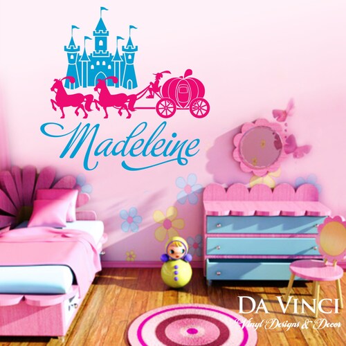Princess Wall Decal Custom Girls Wall Decal Personalized Etsy