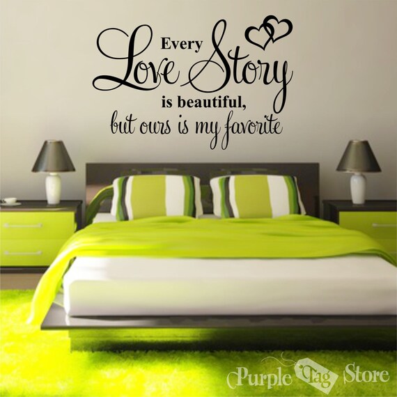 Love Story Vinyl Art Home Wall Bedroom Room Quote Decal Sticker Decoration