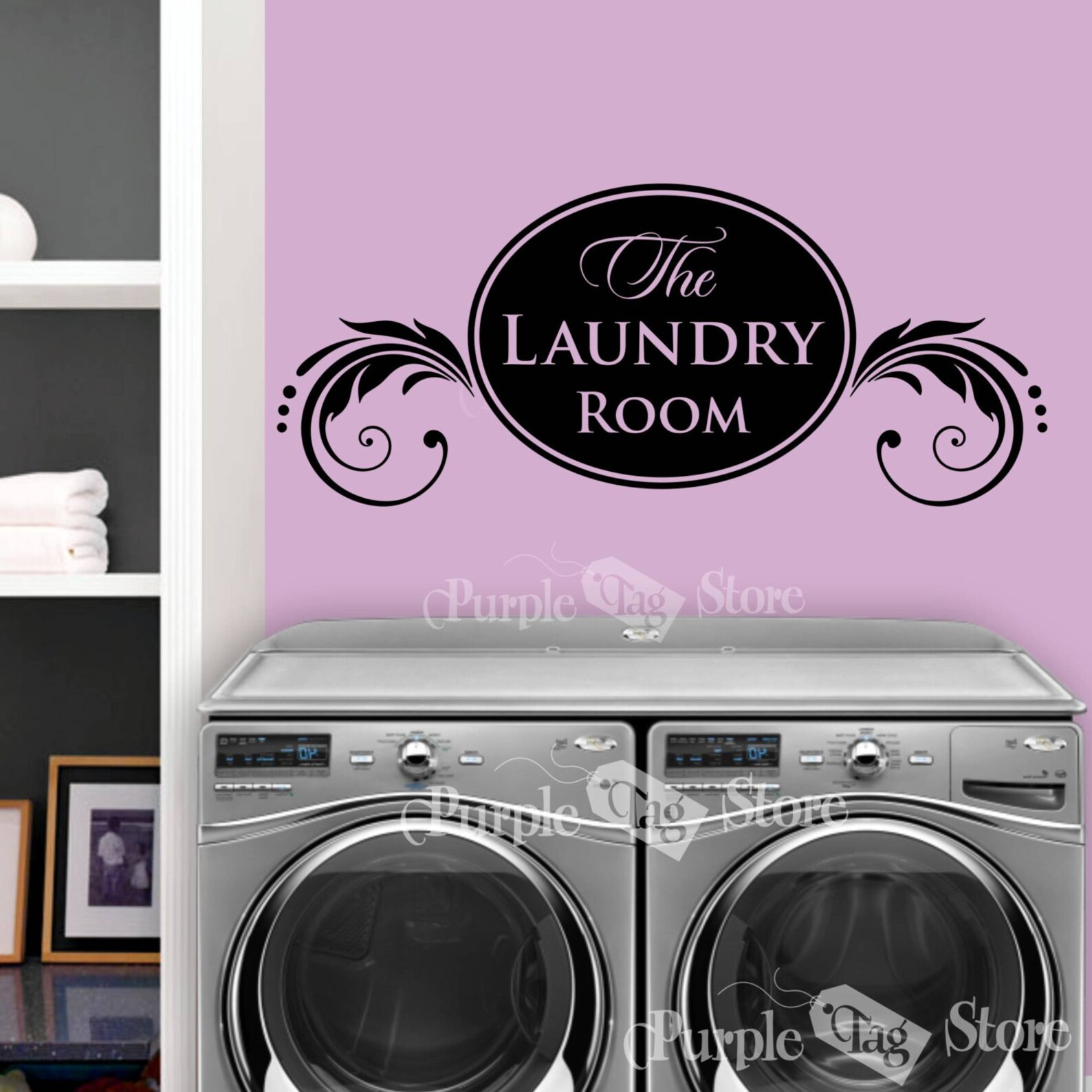 "THE LAUNDRY ROOM" Wall Vinyl Sticker – Inspirational Home Art Decal, Free Shipping