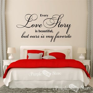 Love Story Vinyl Art Home Wall Bedroom Room Quote Decal Sticker Decoration