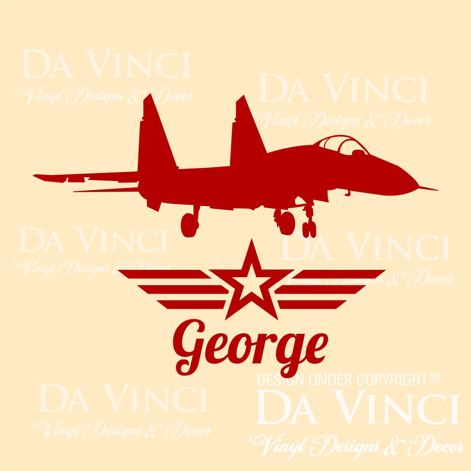 Airplane Planes Navy Army Jet Wall Custom Room Name Vinyl Wall Decal ...