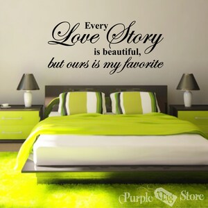 Love Story Vinyl Art Home Wall Bedroom Room Quote Decal Sticker Decoration Decor