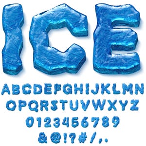 Letras de gelo PNG, alfabeto de gelo, alfabeto de rocha de gelo 3D, letras de clipart de gelo, rocha de gelo, letras de efeito congelado, gelo de cristal, design de gelo 2