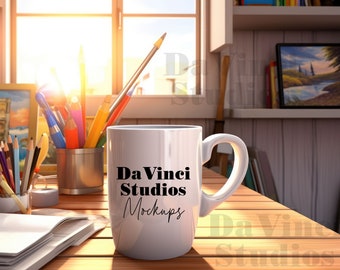 Mug Mockup - Coffee Mug Mockup - Mug Mockups - Cup Mockup - Cozy Mug Mockup - Blank Mug Mockup - White Mug Mockup - Stock Photo SM9