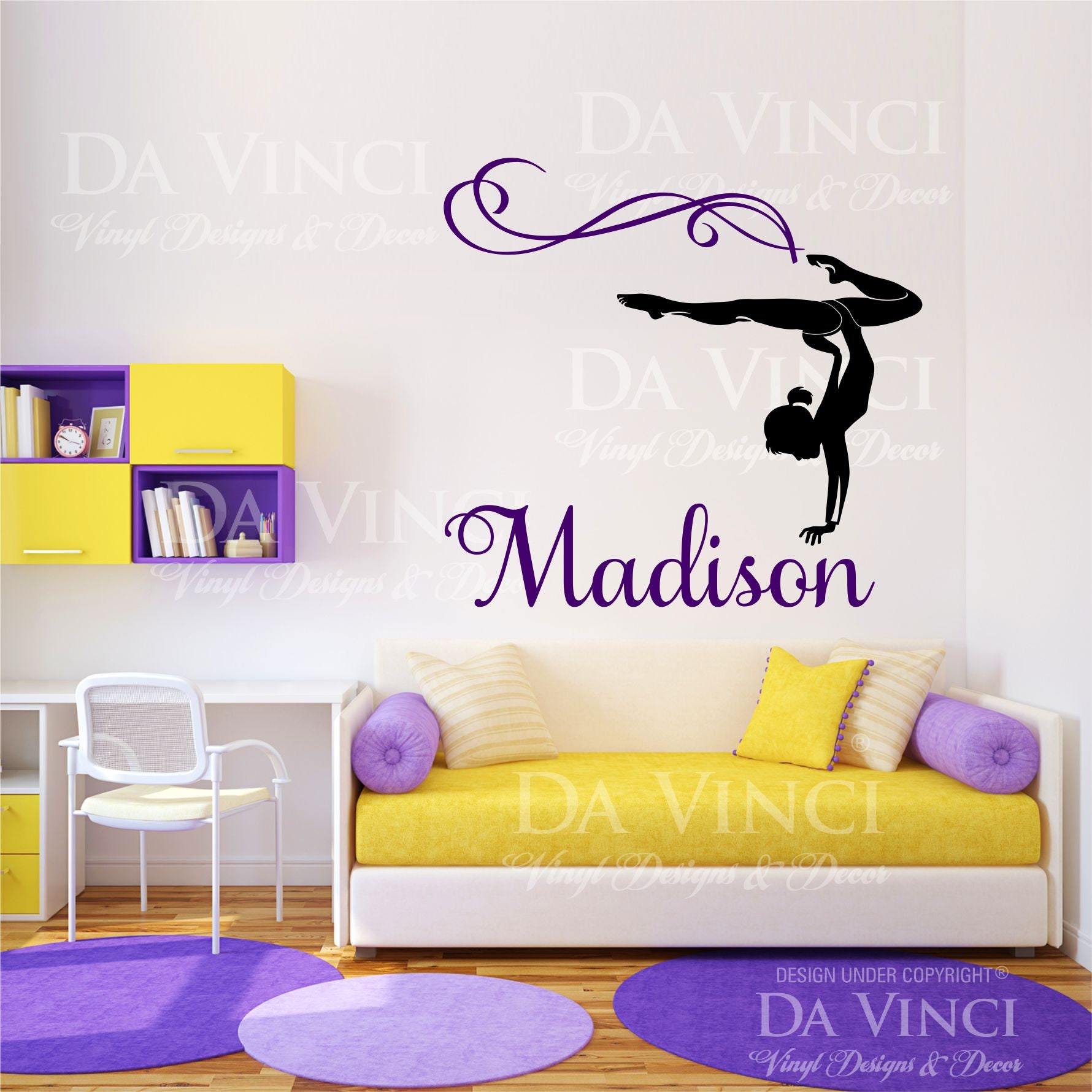 Gymnast Gymnastics Personalized Custom Name Dancing Dance - Etsy