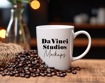 Mug Mockup - Kaffeetasse Mockup - Tasse Mockup - Tasse Mockup - Gemütliche Tasse Mockup - Leere Tasse Mockup - Weiße Tasse Mockup - Foto SM14
