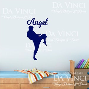 Karate Martial Arts Wall Room Personalized Custom Name Vinyl Sticker F