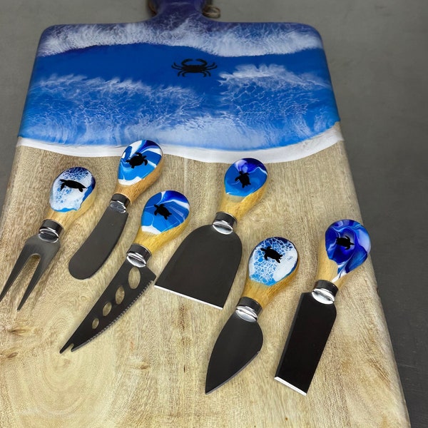 Ocean Cheese Knives, Dessert Cheese Knife, Turtle Cheese Knifes, Charcuterie Cheese Knife Set, Charcuterie Board Accessories