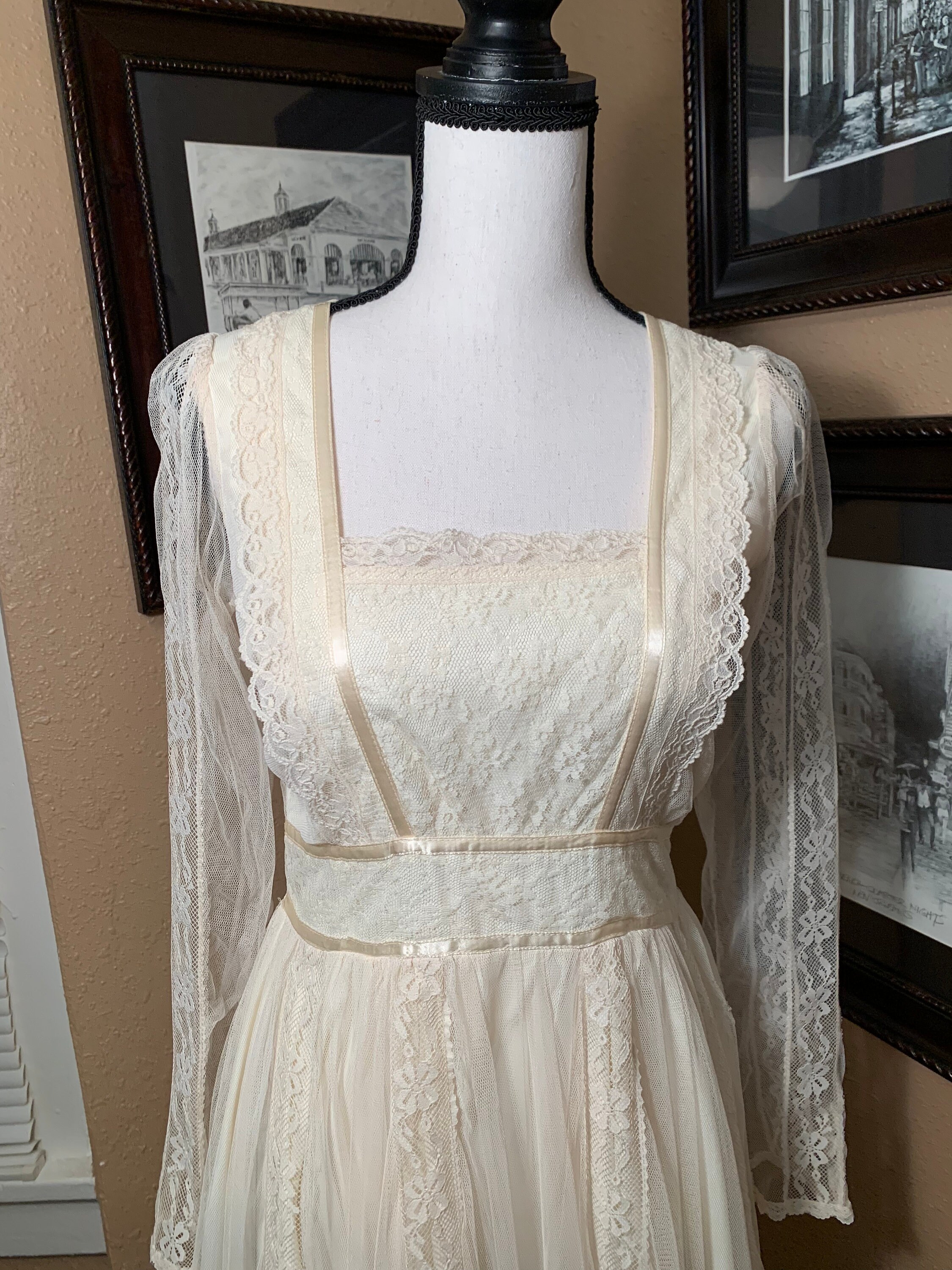 Gunne Sax Dress by Jessica McClintock, Vintage 1970's Gunne Sax Dress