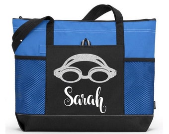 Personalized Swim Bag, Custom Diver Bag, Christmas Hanukkah Gift For Kids , Swimmer Gift Custom gym class bag