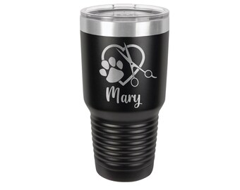 Personalized Dog Groomer Tumbler: Engraved Stainless Steel Gift