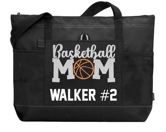 Basketball Mom Personalized Mom Bag, Custom Mom Bag, Christmas Hanukkah Gift For Mom , Mothers Day Gift Basketball tote