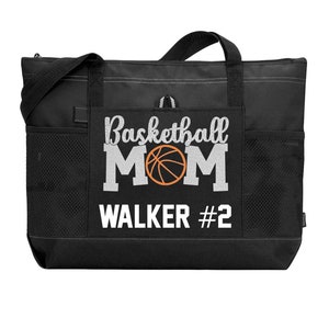 Basketball Mom Personalized Mom Bag, Custom Mom Bag, Christmas Hanukkah Gift For Mom , Mothers Day Gift Basketball tote
