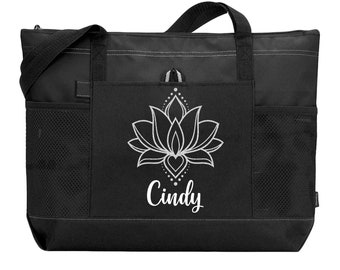 Personalized Yoga Bag, Custom Yoga Bag, Lotus Flower bag for Christmas Hanukkah Gift
