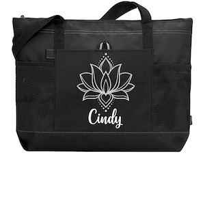 Personalized Yoga Bag, Custom Yoga Bag, Lotus Flower bag for Christmas Hanukkah Gift