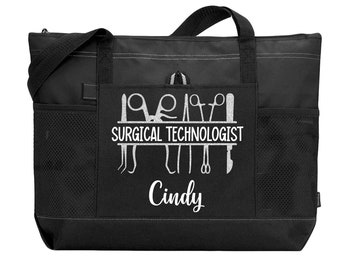 Personalized Surgical Tech Tote Bag: Surgical Technologist Gift