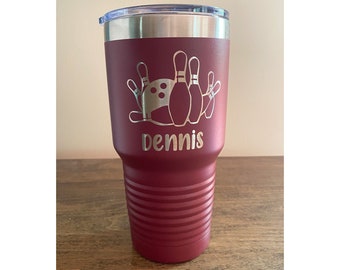 Custom Bowling Gift Personalized Bowling Cup Bowling Tumbler Bowling Team Cup Bowling Squad Tumbler Bowling Crew Cups Bowler Gift 1007