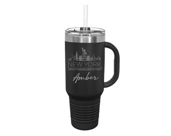 40 oz New York Cup Engraved Tumbler Bachelorette Birthday Girls Trip Gift Tumbler