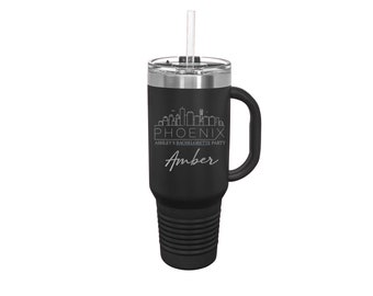 40 oz Phoenix Cup Engraved Tumbler Bachelorette Birthday Girls Trip Gift Tumbler