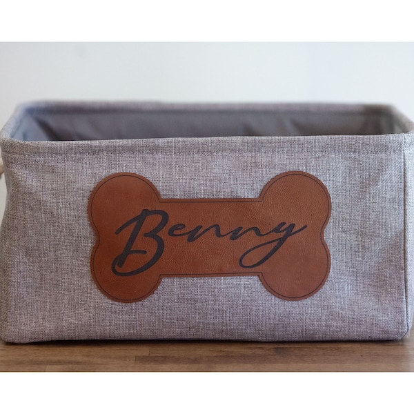 Custom Dog Storage Basket Personalized Dog Toy Basket Dog Toy Box Pet Toy Organizer Cat Toy Storage Pet Toy Storage Bin Foldable Basket