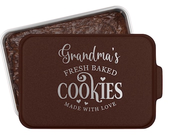 Personalized Grandma's Cookies Cake Pan With Lid, Custom Cake Pan, Metal Pan,  Housewarming Gift, Gift For Grandma, Gift For Mom, Baker Gift