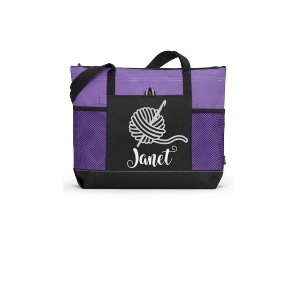Personalized Crochet Bag Custom Crocheter Gift Tote for Crochet Christmas Hanukkah Gift for Mom Grandma Bag Crochet Gift Etsy