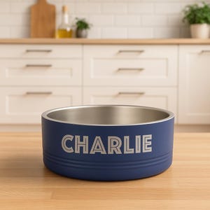 Custom Engraved Pet Bowl: Personalized Stainless Steel Dog/Cat Bowl