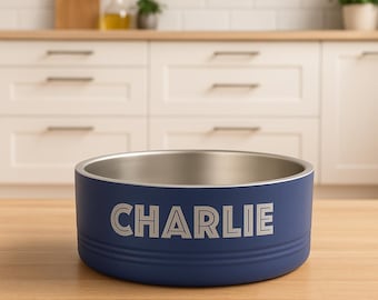 Custom Engraved Pet Bowl: Personalized Stainless Steel Dog/Cat Bowl