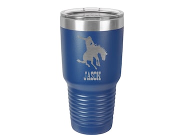Custom Bronco Rider Tumbler –