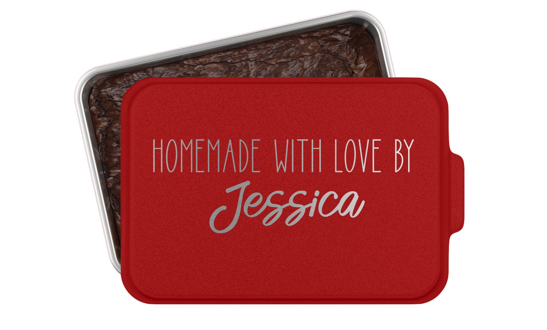 Personalized Cake Pan with Lid: Laser Engraved Aluminum Baking Pan